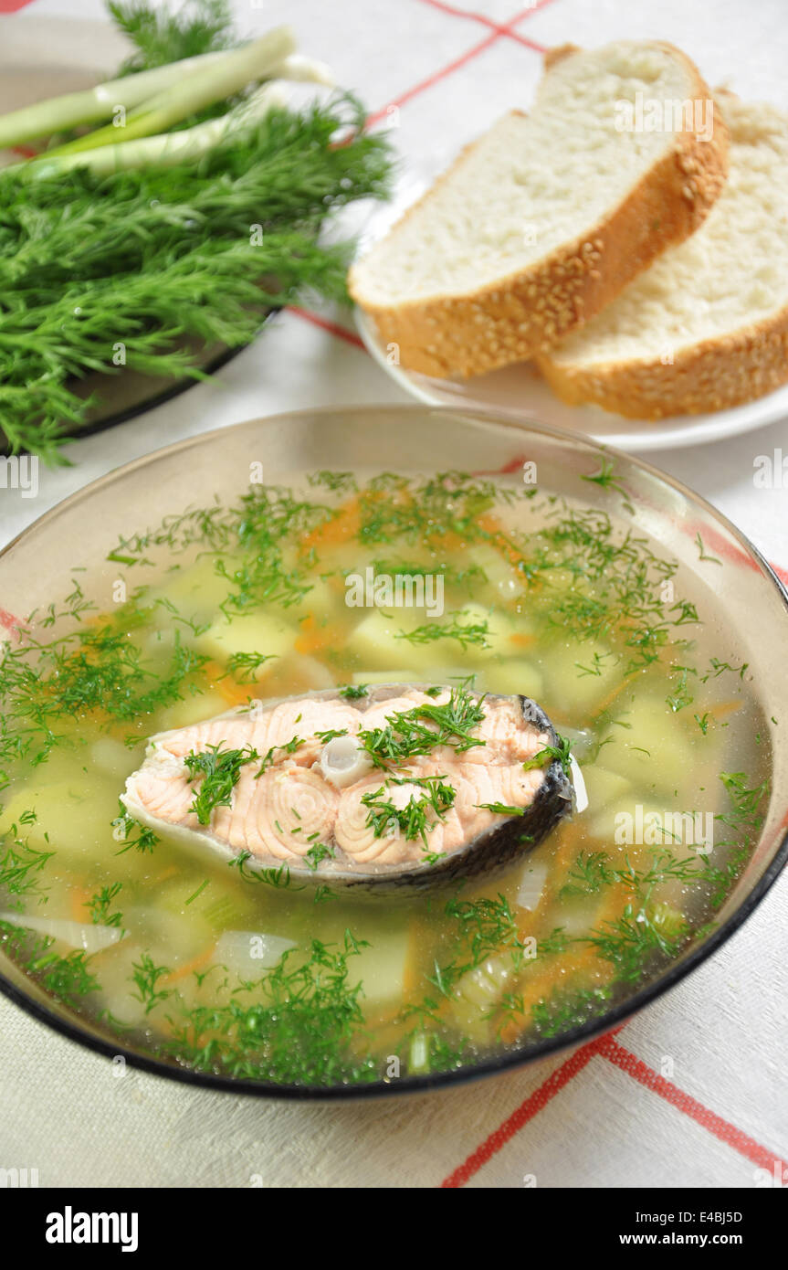 Ear of trout with herbs Stock Photo