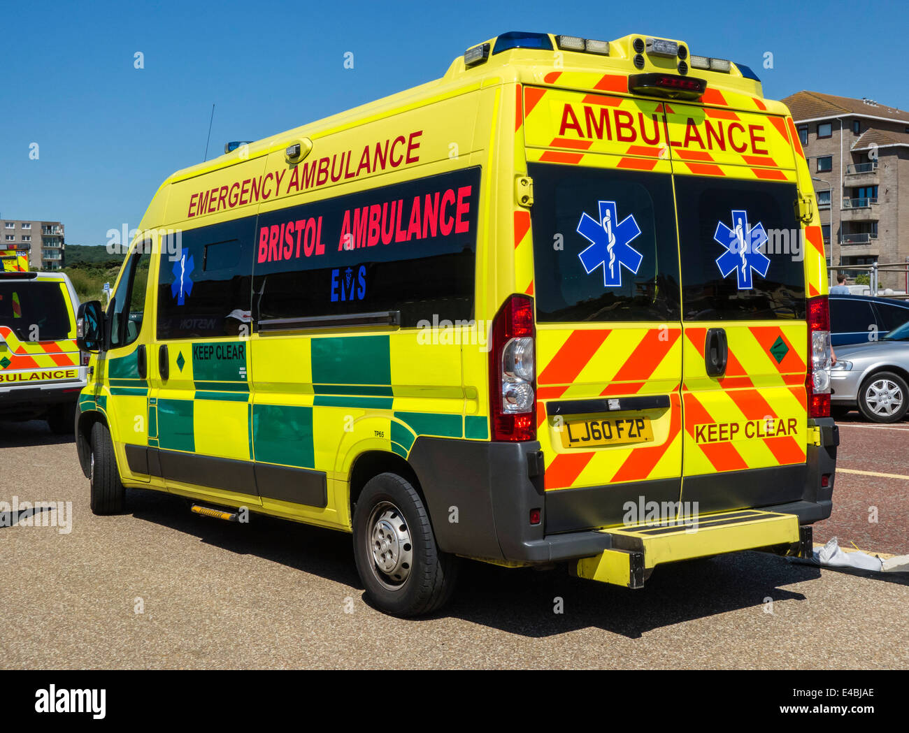 Bristol Emergency Ambulance Vehicle at Western-super-Mare event, Somerset, England, UK Stock Photo