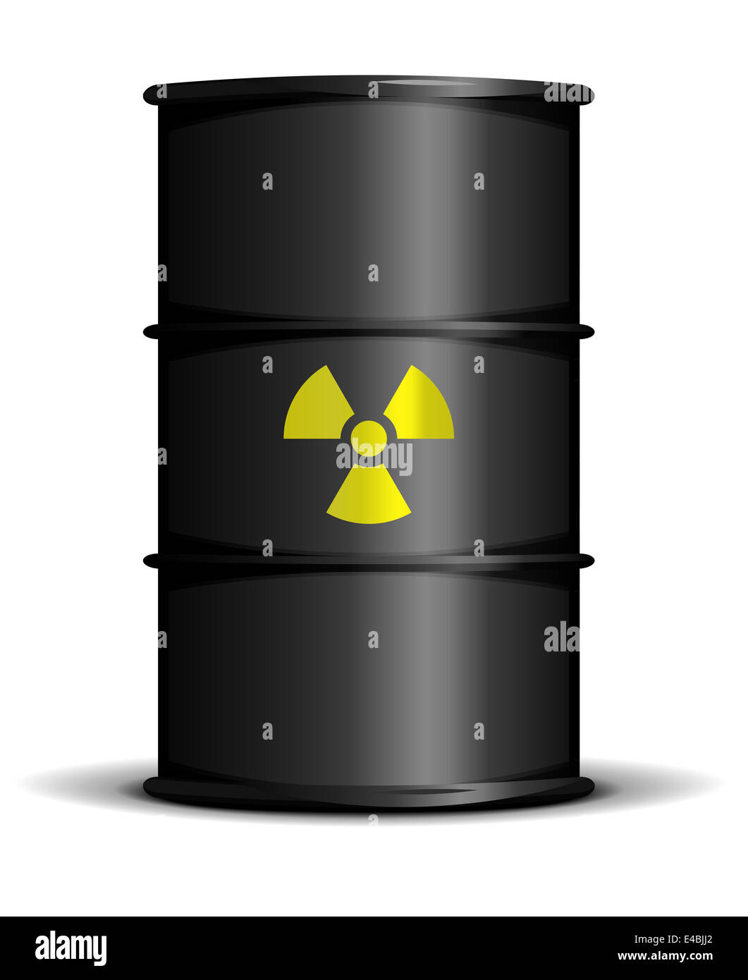 radioactive waste barrel Stock Photo