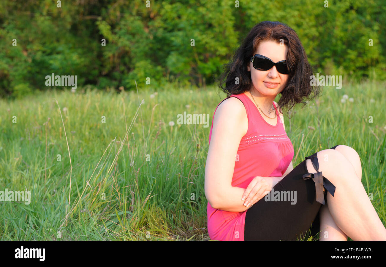Women on meadow hi-res stock photography and images - Alamy