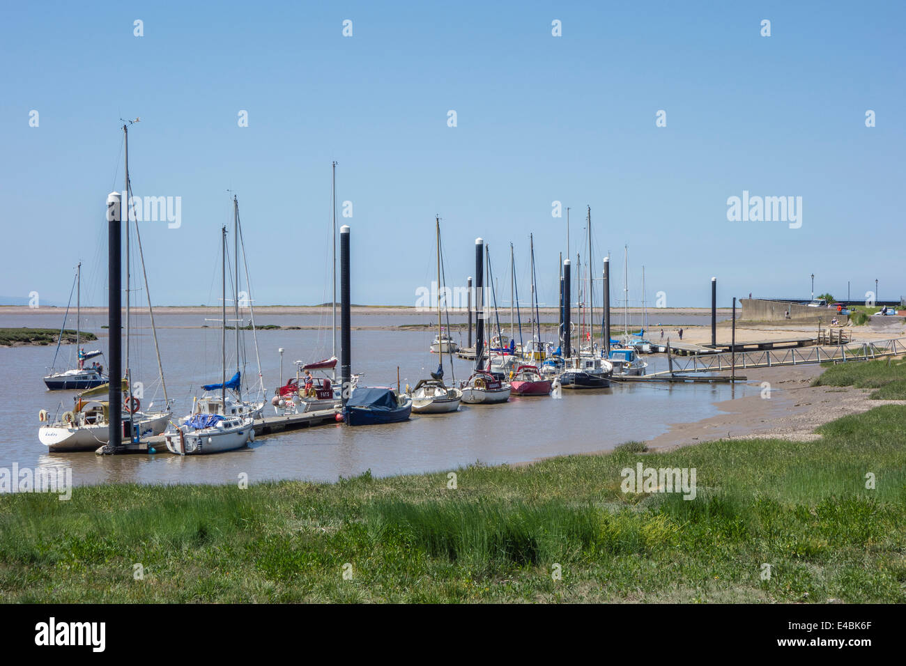 Boat Moorings at BurnhamOnSea and Highbridge on River Brue, Somerset