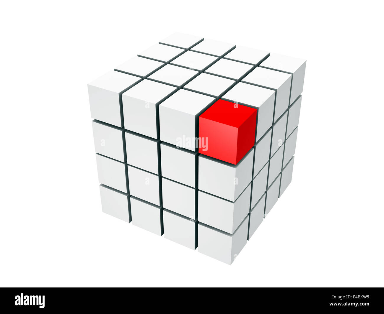 well-organized located group of cubes Stock Photo