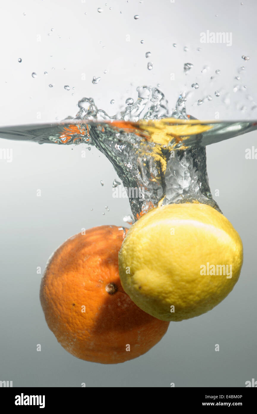 Fresh swimming fruits and vegetables Stock Photo Alamy