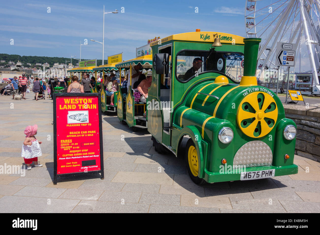 Land Train at WestonsuperMare, Somerset, England, UK Stock Photo Alamy