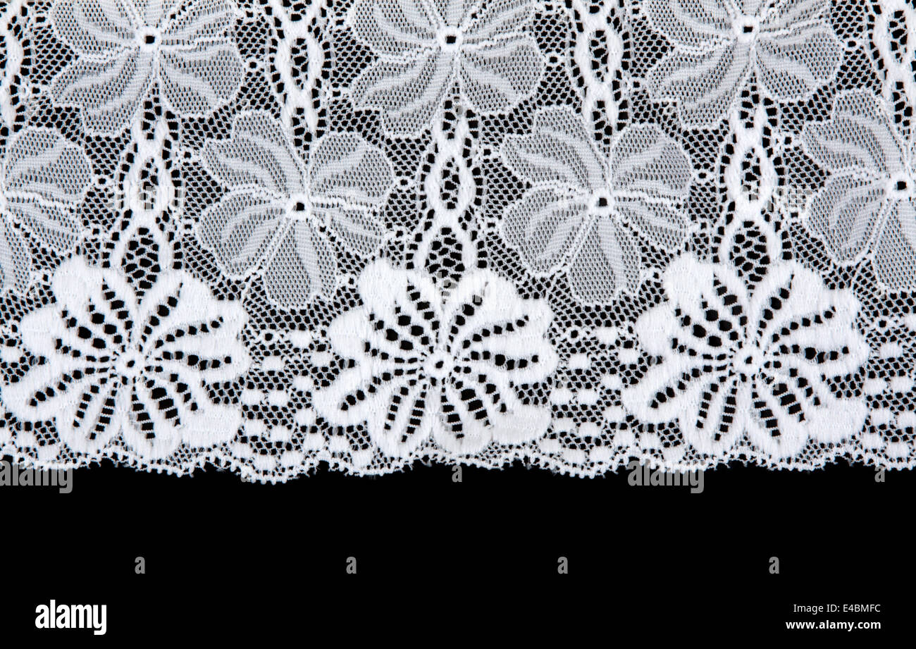 White lace with pattern in form flower Stock Photo - Alamy