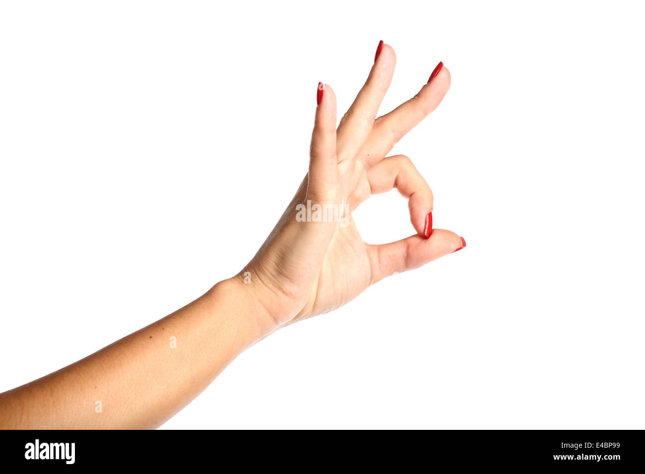Empty hand isolated on white background Stock Photo - Alamy