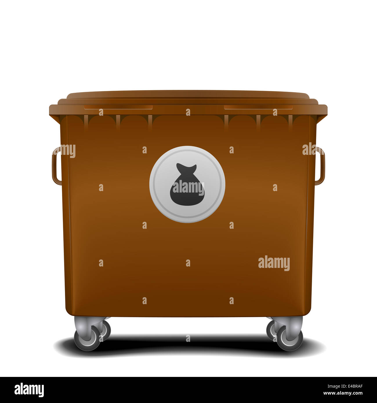 brown recycling bin Stock Photo Alamy