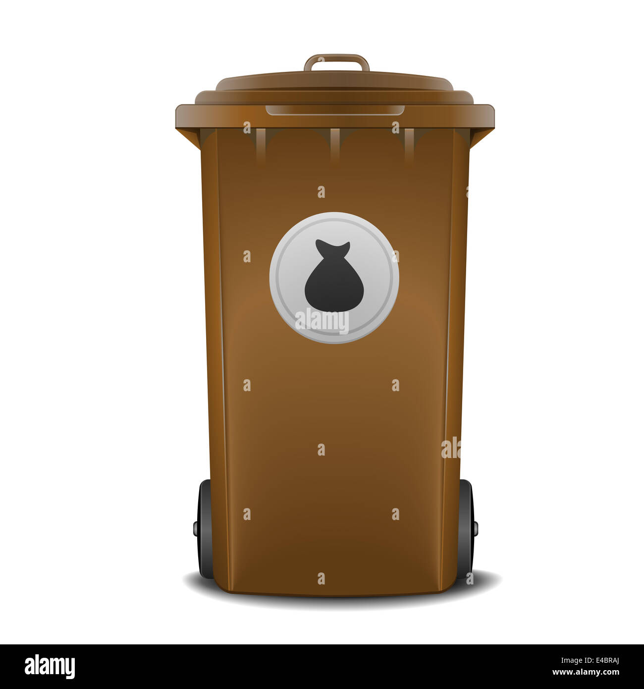 brown recycling bin Stock Photo Alamy
