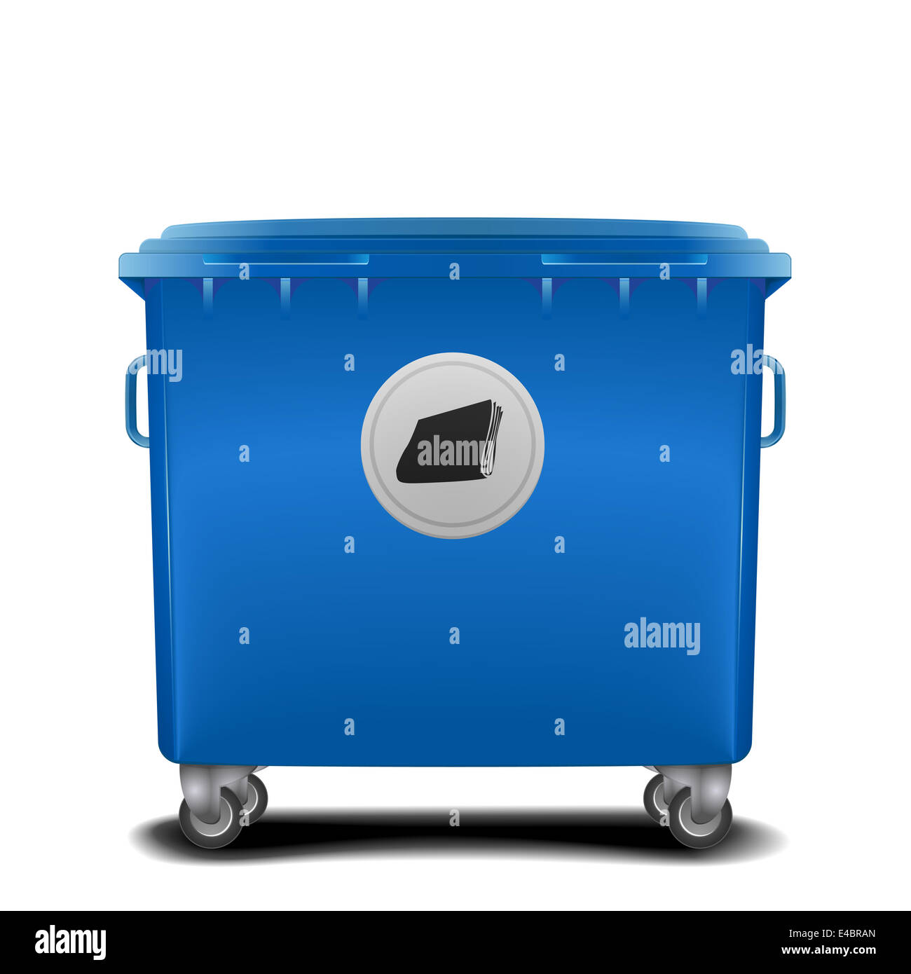 blue recycling bin Stock Photo Alamy