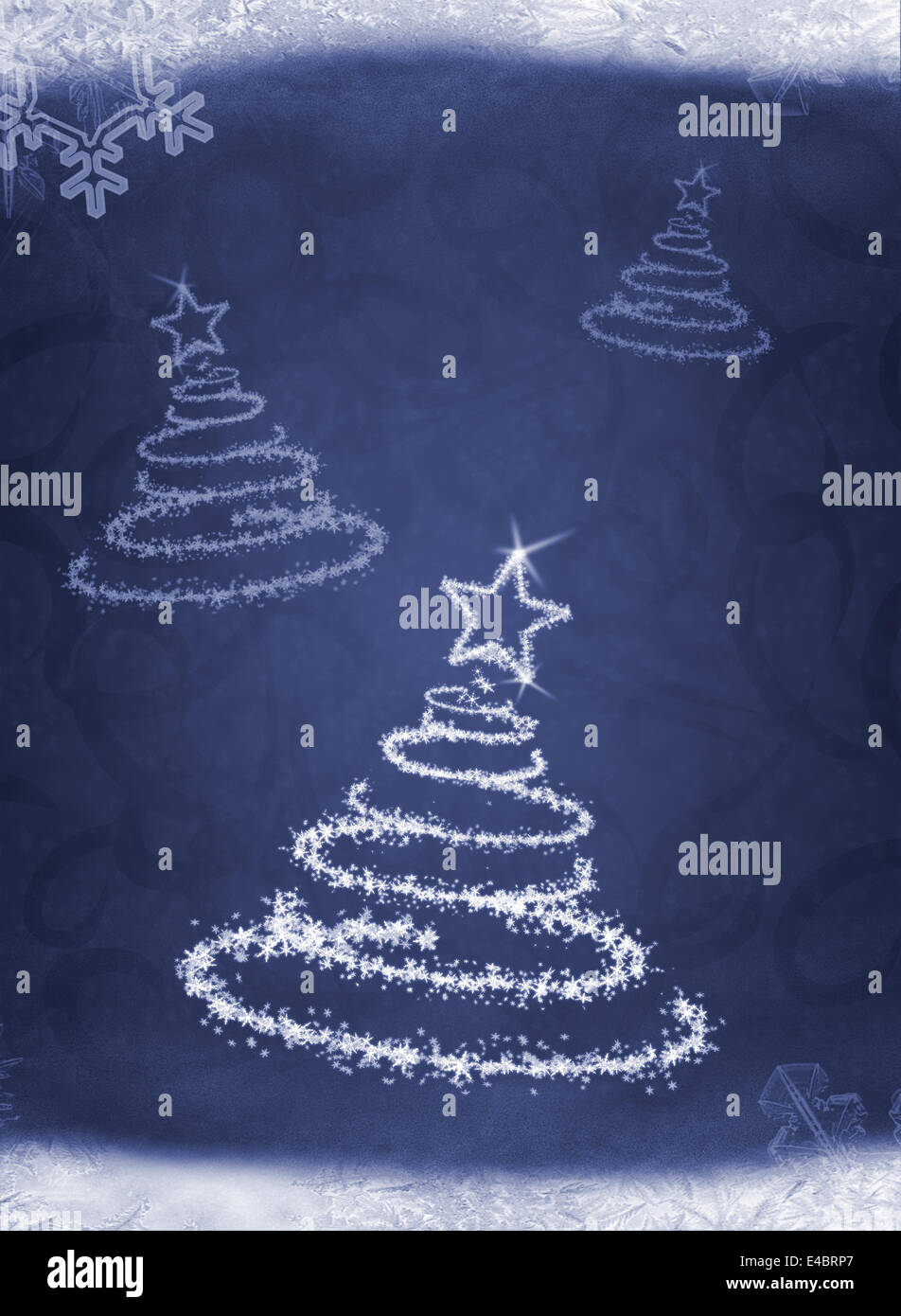 Christmas tree from snowflakes blue Stock Photo - Alamy