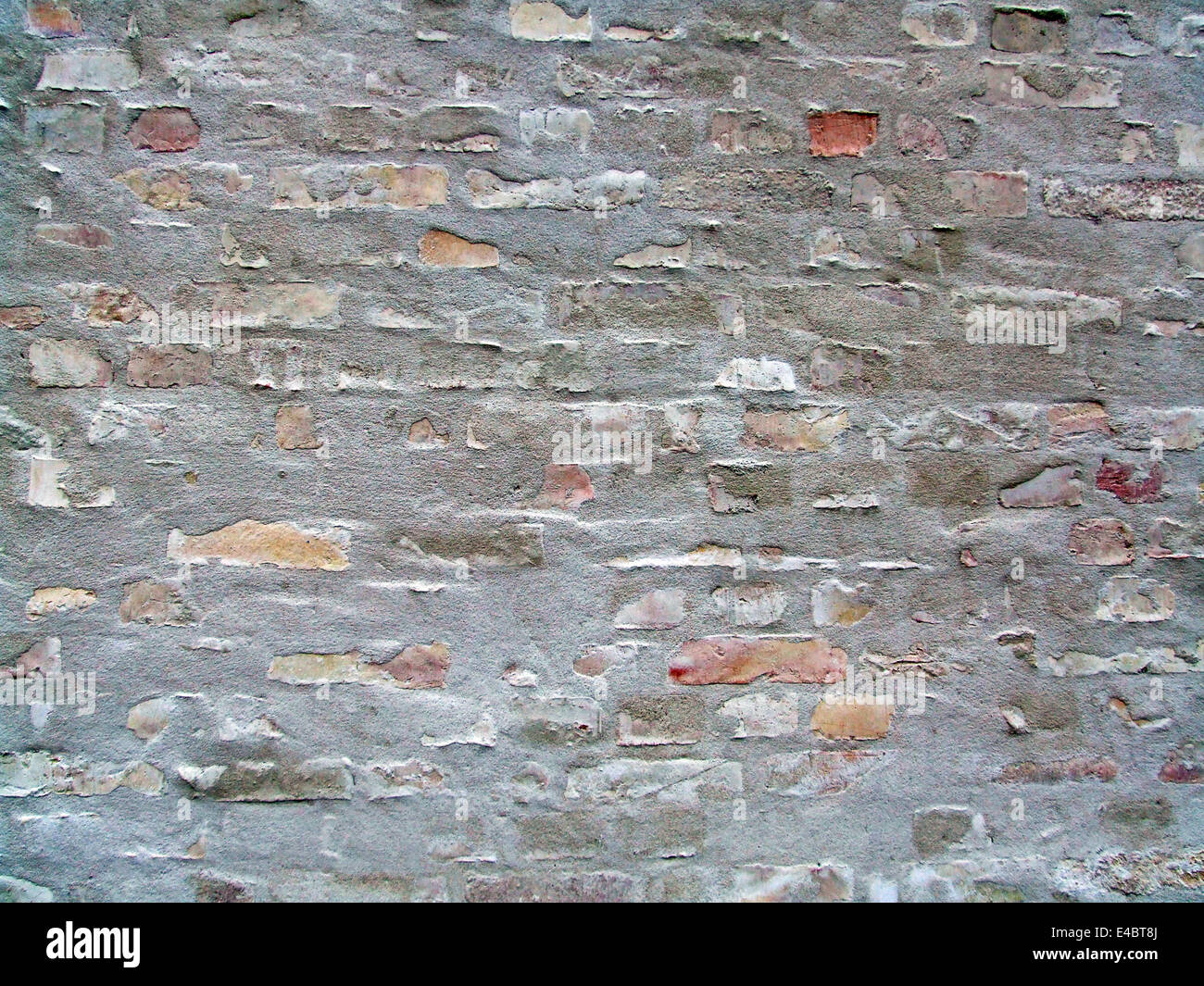 brick wall with render Stock Photo