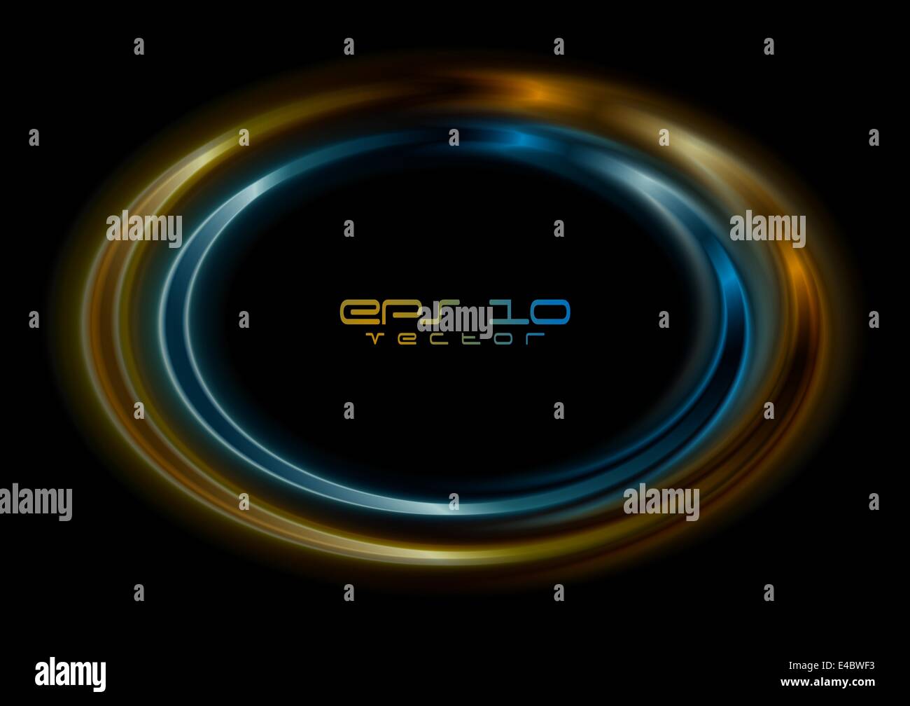 Blue and orange ellipse. Vector logo eps 10 Stock Photo