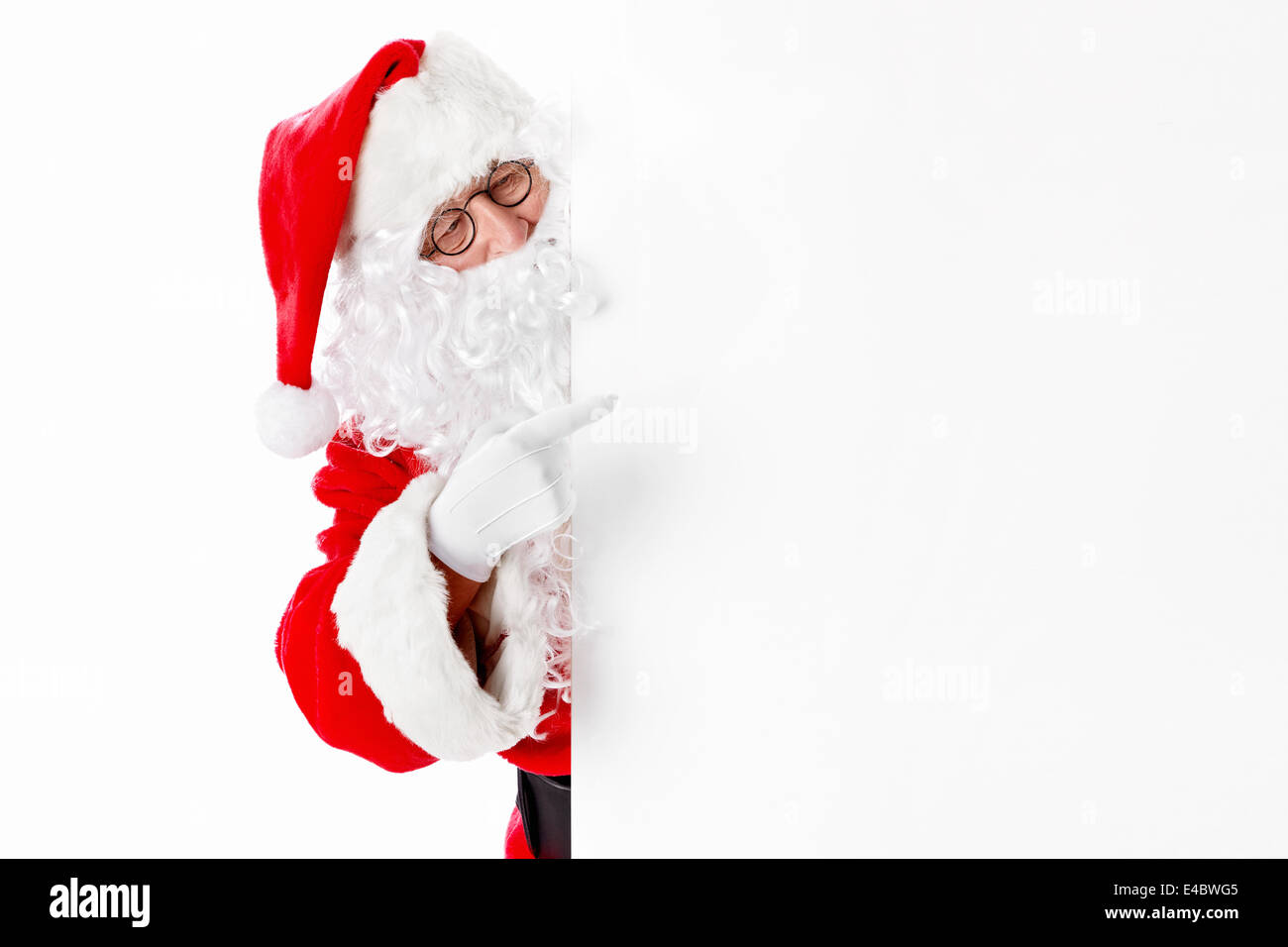 Santa claus showing one hi-res stock photography and images - Alamy