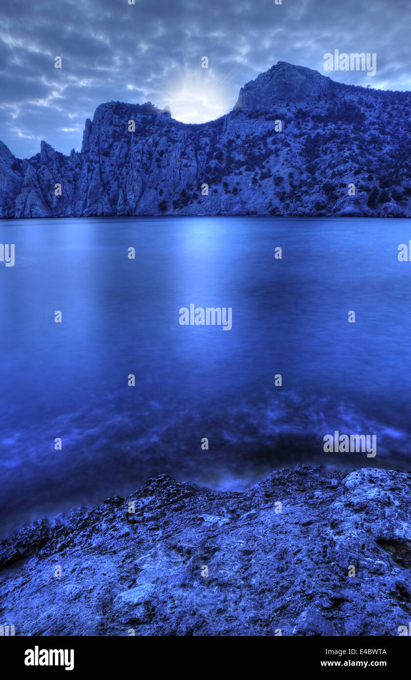 The night sea Stock Photo - Alamy