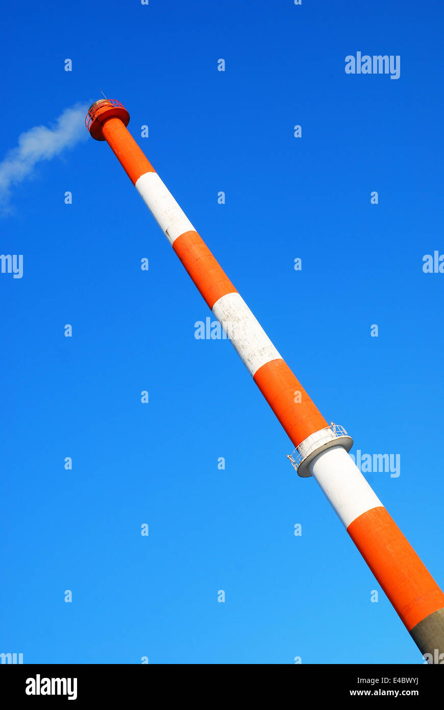 smokestack with toxic carbon dioxide Stock Photo