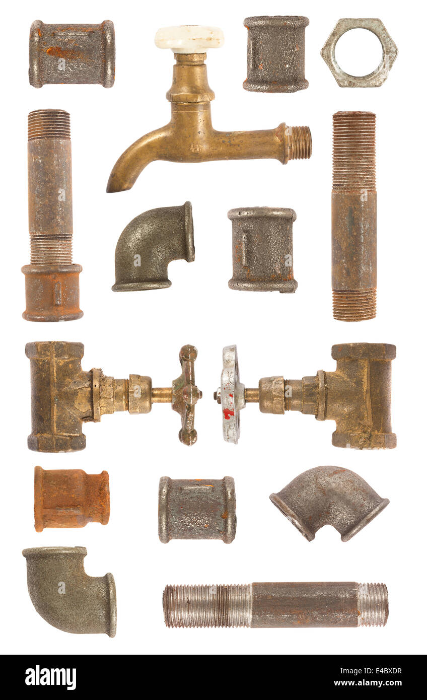 Water pipes, valves and connectors Stock Photo Alamy
