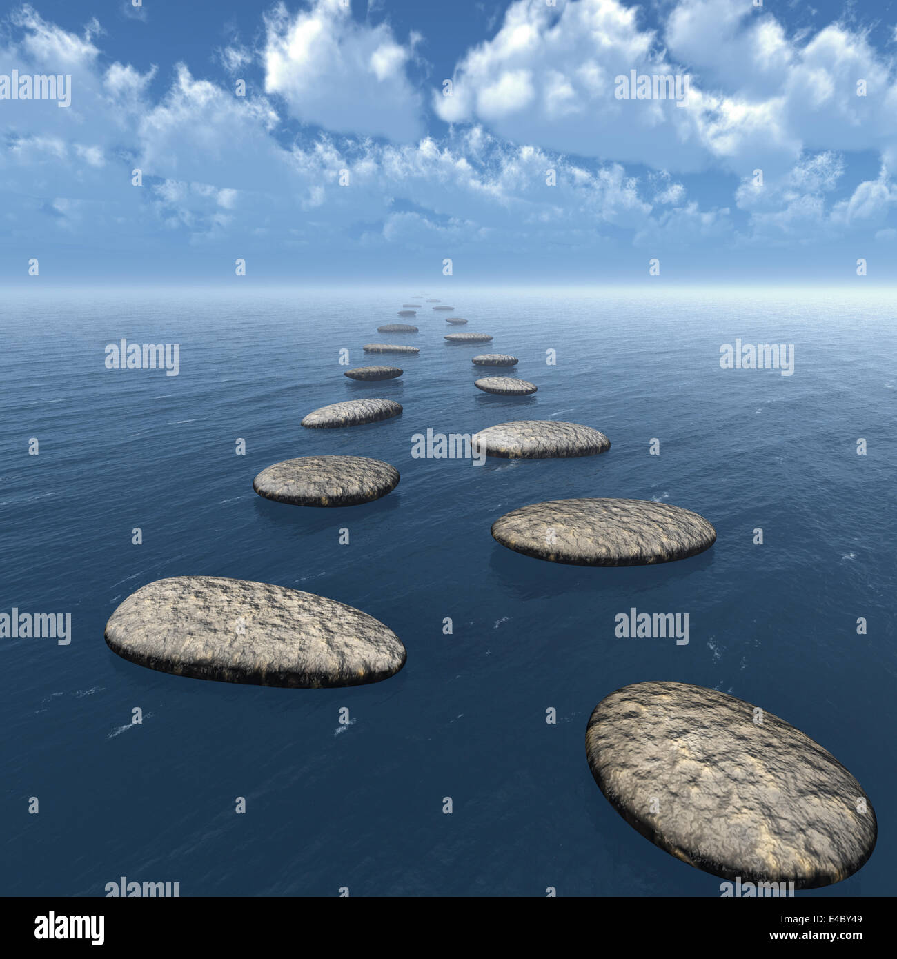 The stones in the water Stock Photo - Alamy