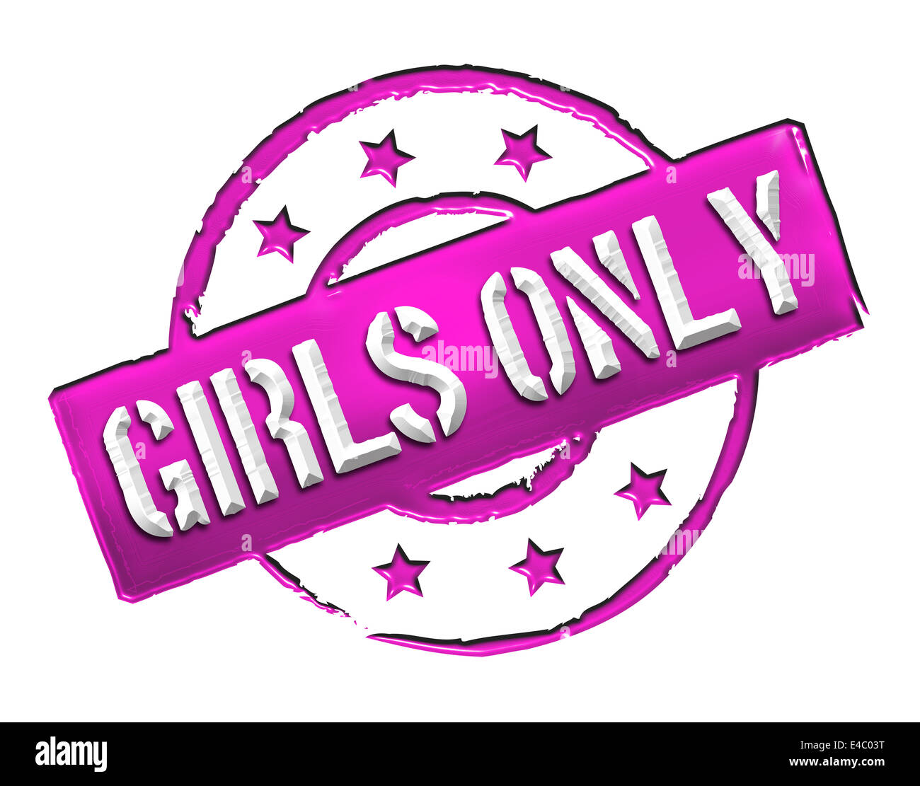 Stamp - Girls only Stock Photo - Alamy