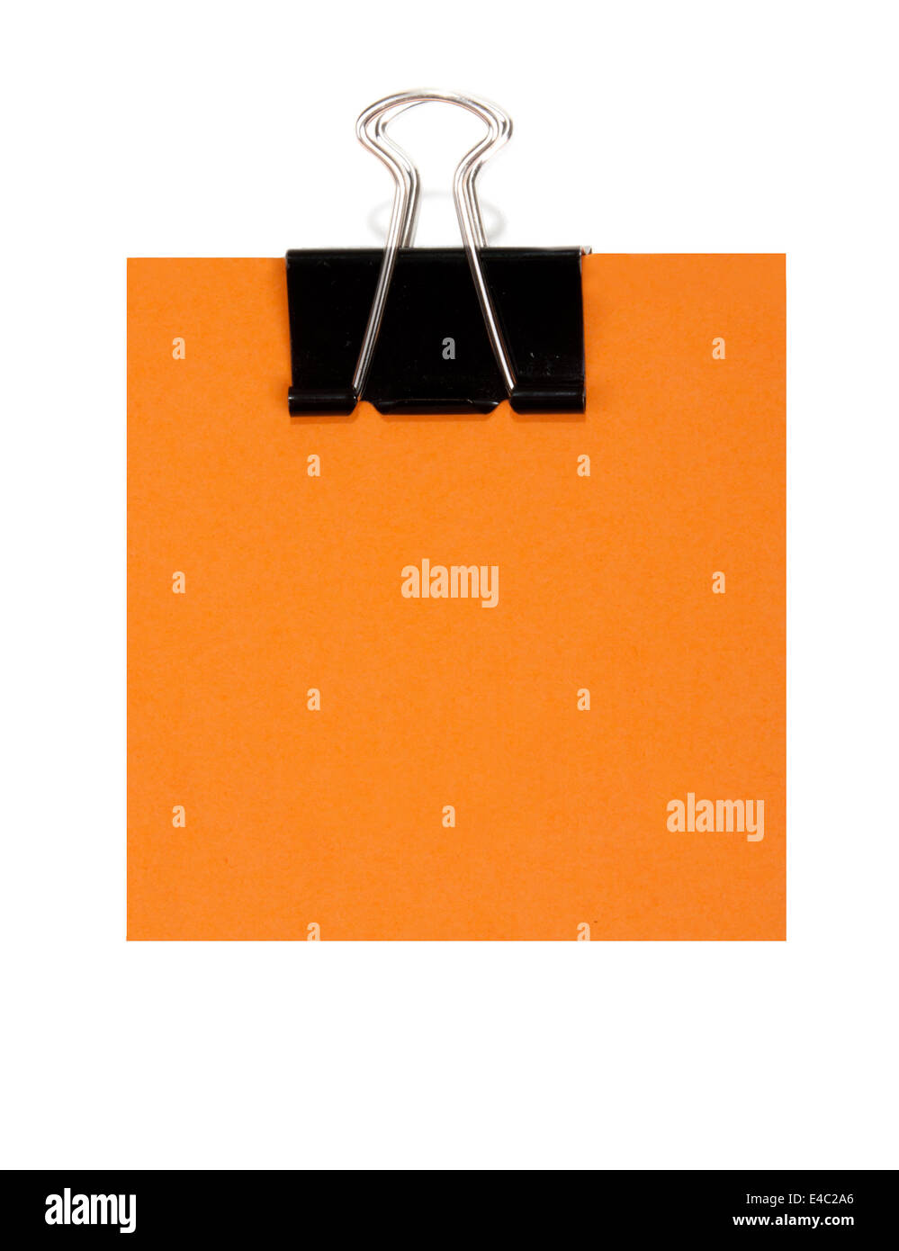 Orange note and black staple Stock Photo Alamy