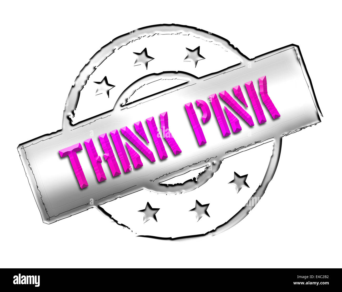 Stamp THINK PINK Stock Photo Alamy