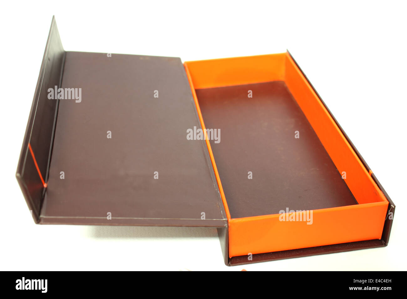 open paper box in brown color, isolated Stock Photo - Alamy