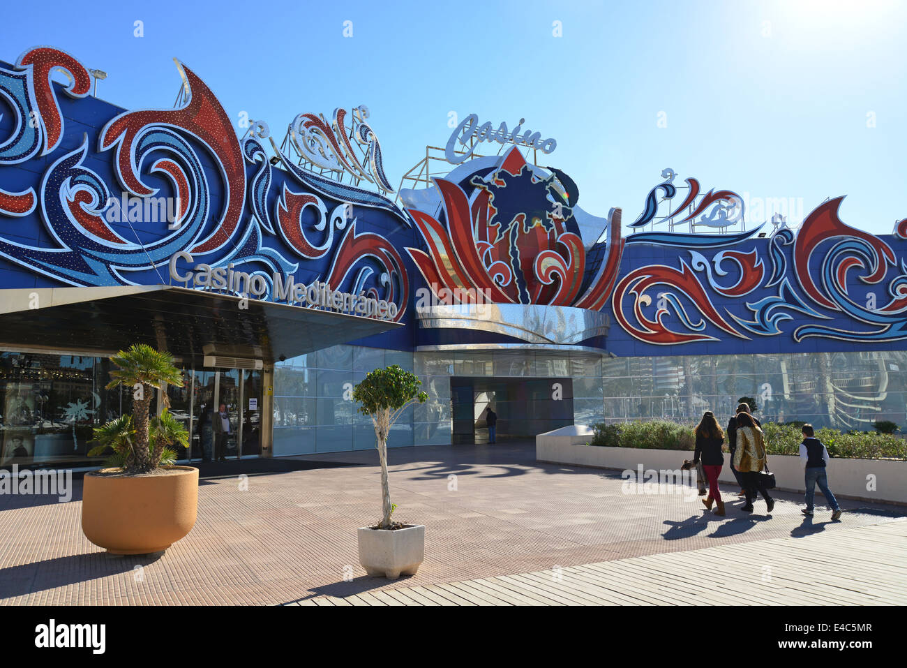 Entrance to Casino Mediterráneo Alicante, Alicante, Costa Blanca, Alicante Province, Kingdom of Spain Stock Photo