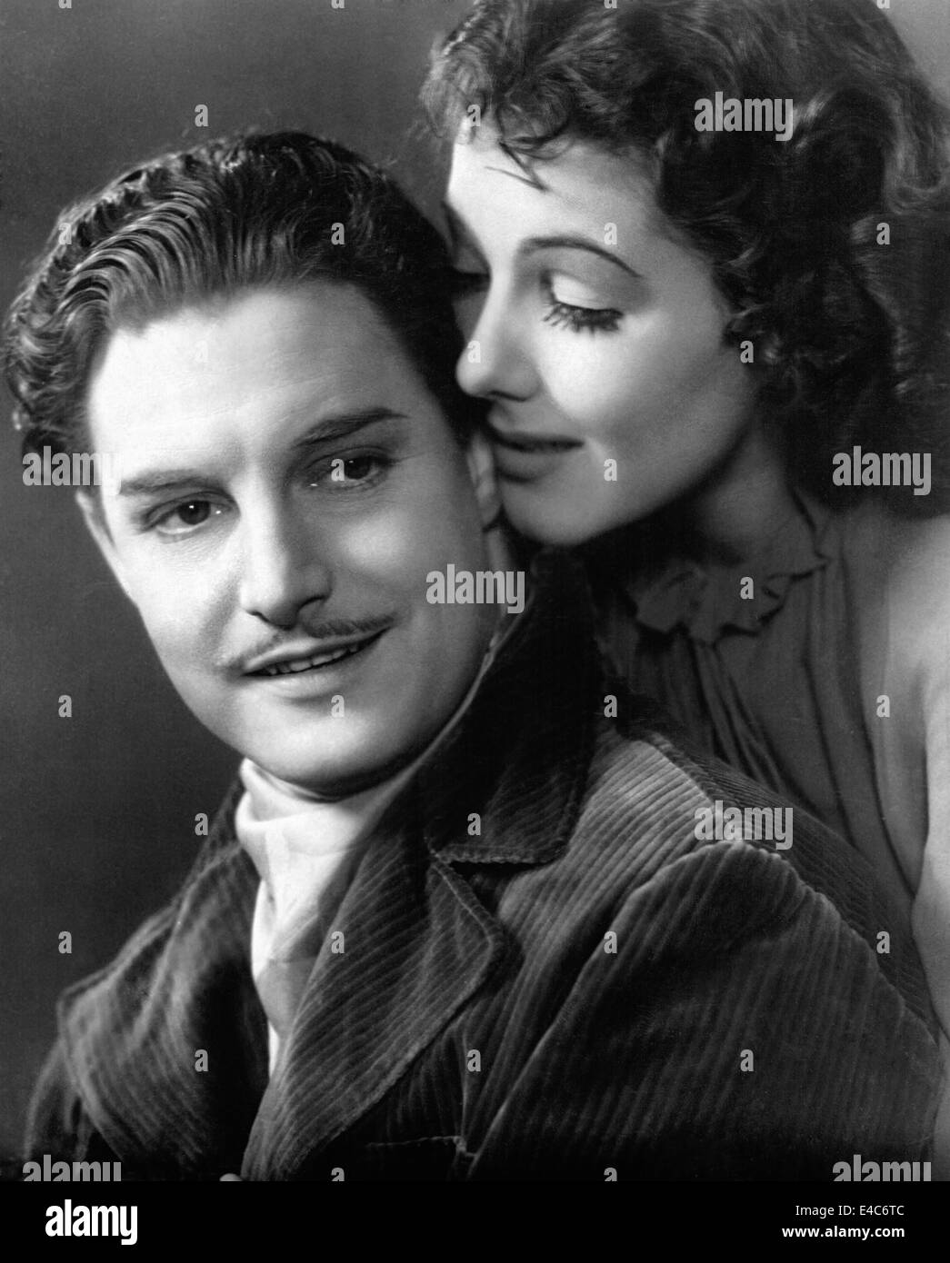 Robert Donat, Jean Parker, on-set of the Film, 'The Ghost Goes West', 1935 Stock Photo