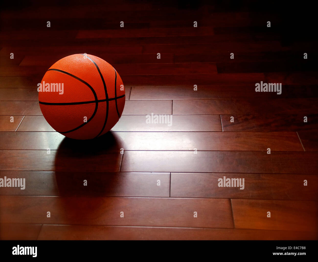 The closeup view of a basketball at field Stock Photo