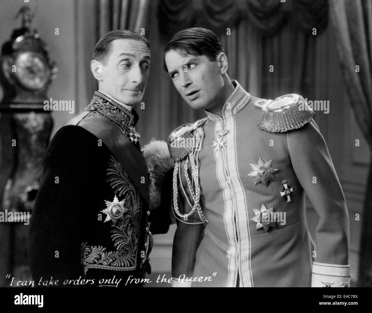 Edgar Norton and Maurice Chevalier, on-set of the Film, 'The Love Parade', 1929 Stock Photo