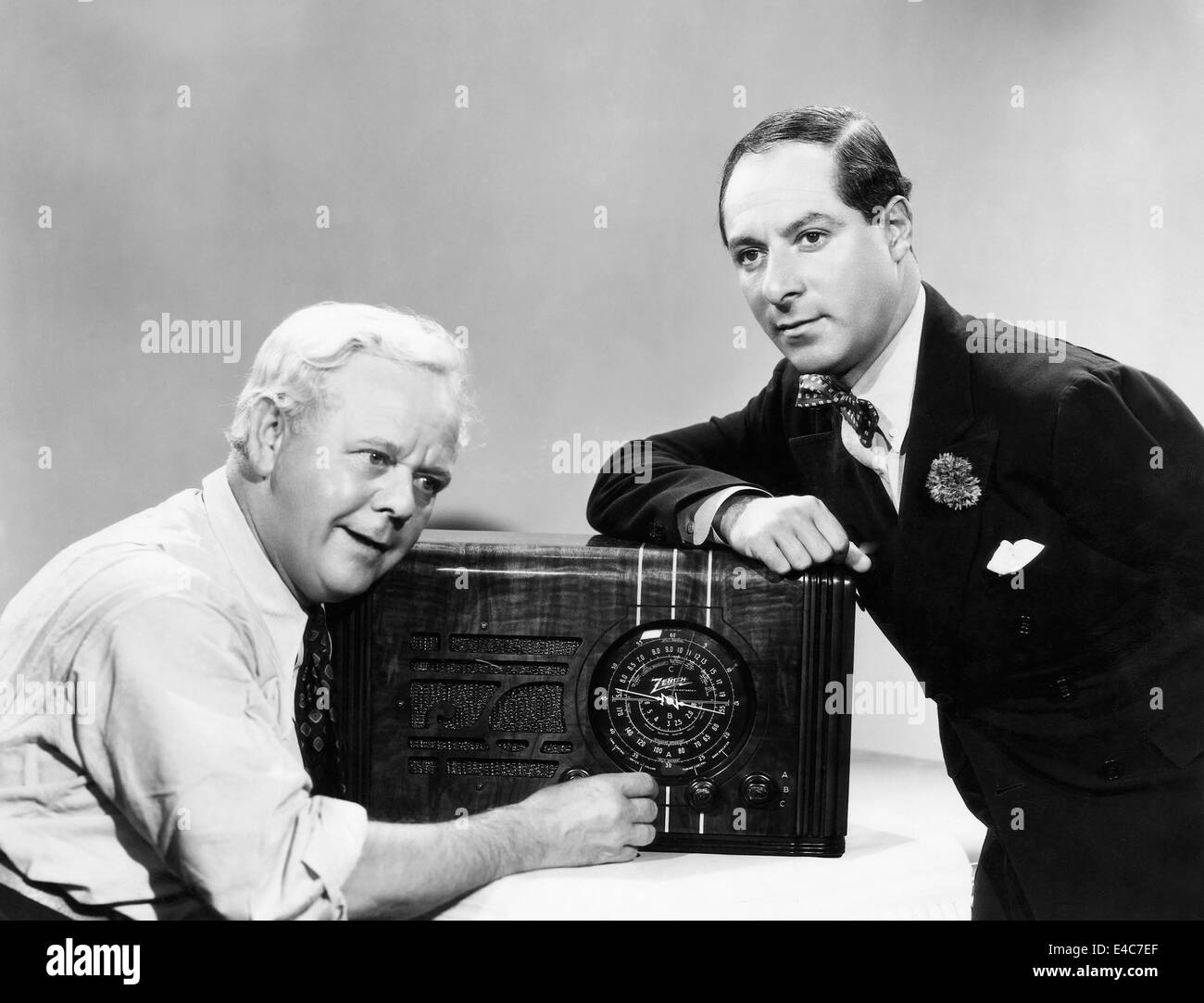 Charles Winninger and George Jessel, American Actors, Publicity Portrait, circa early 1940's Stock Photo