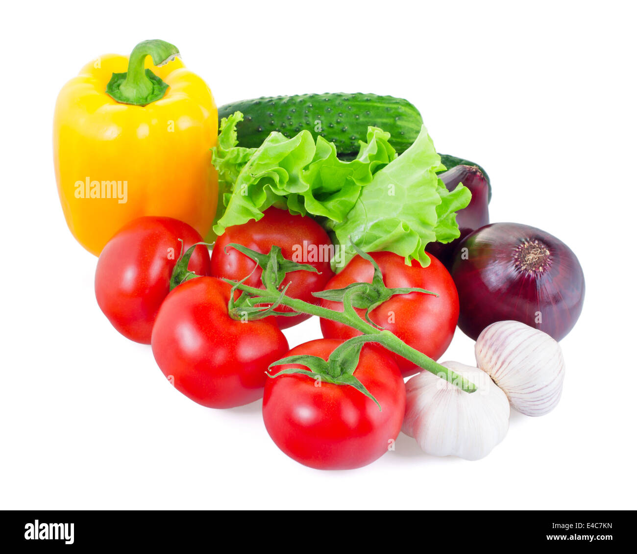 Vegetables isolated on white background Stock Photo - Alamy