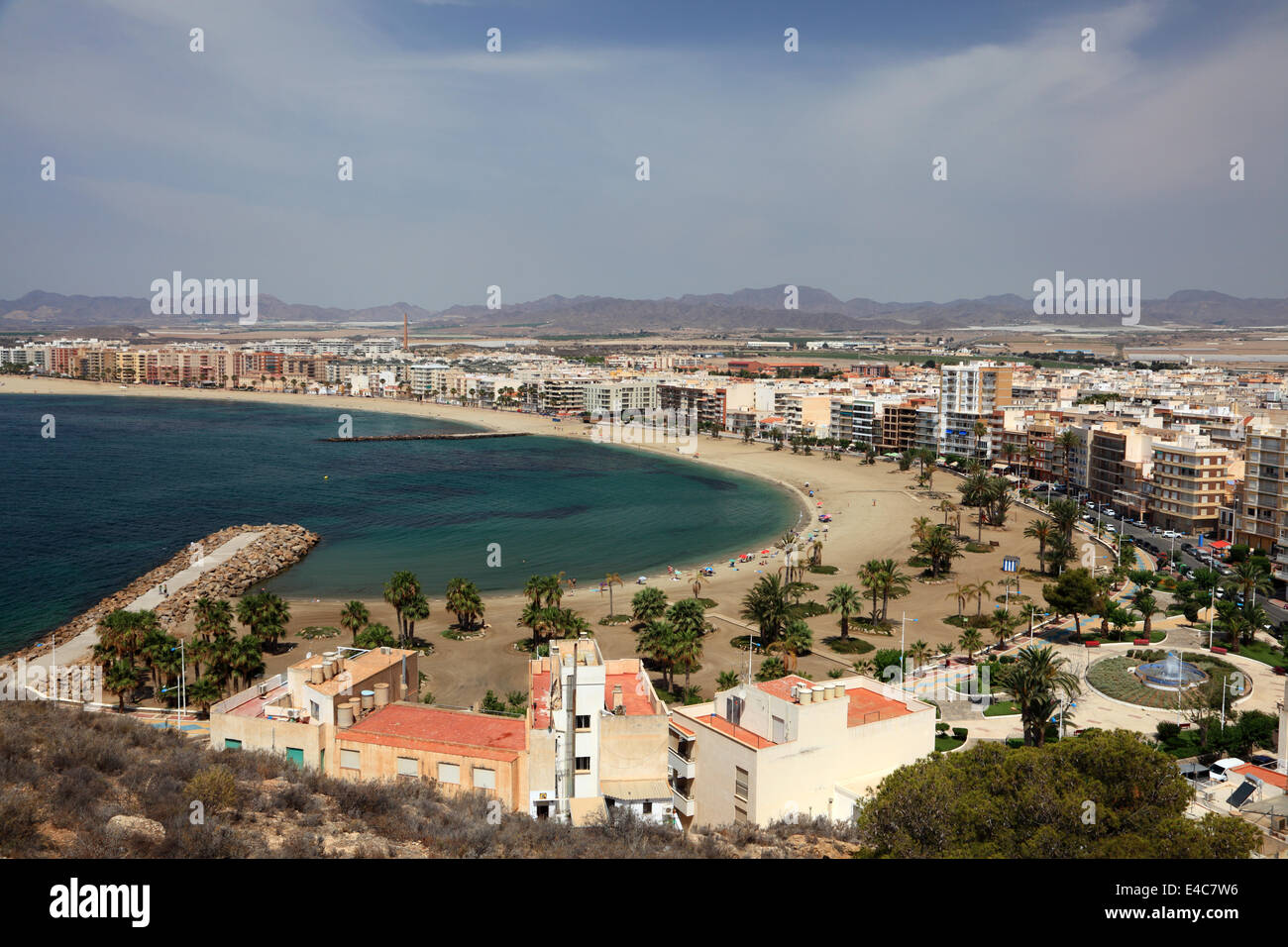 Beautiful beaches in Mediterranean town Aguilas. Province of Murcia, Spain Stock Photo