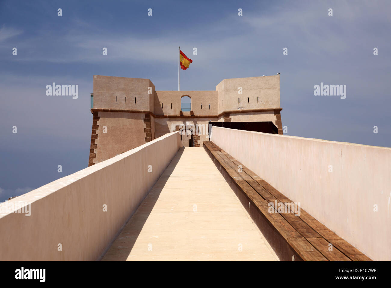 Historic fortress Castillo de San Juan in mediterranean town Aguilas, province of Murcia, Spain Stock Photo