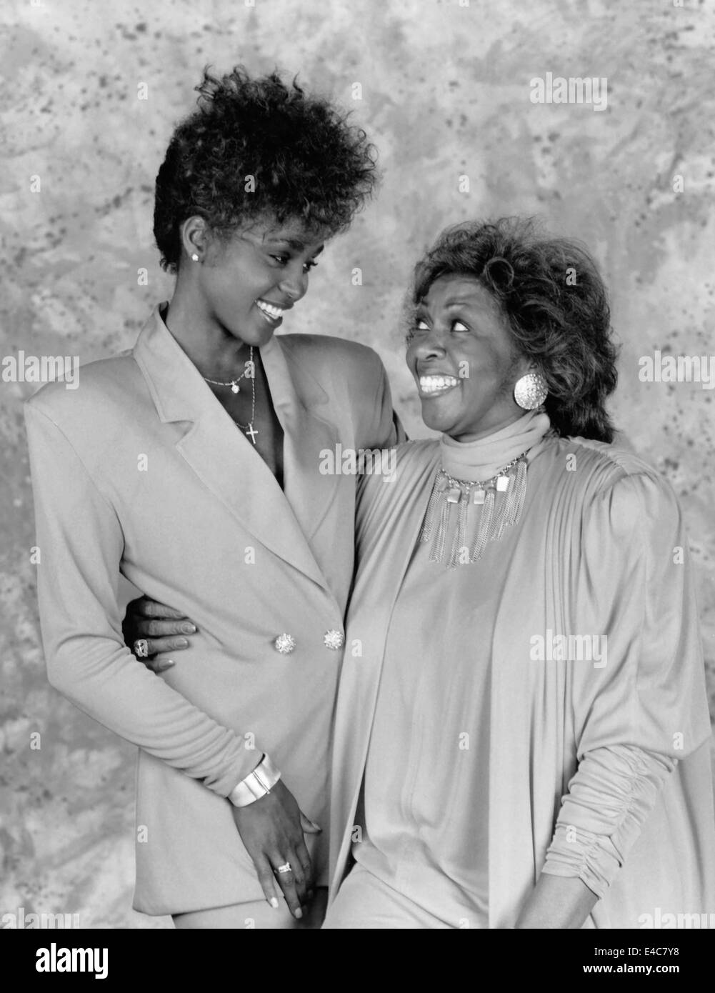 Whitney Houston with Mother, Cissy Houston at Radio City Music Hall during 'The Songwriters Hall of Fame 20th Anniversary,' 1989 Stock Photo