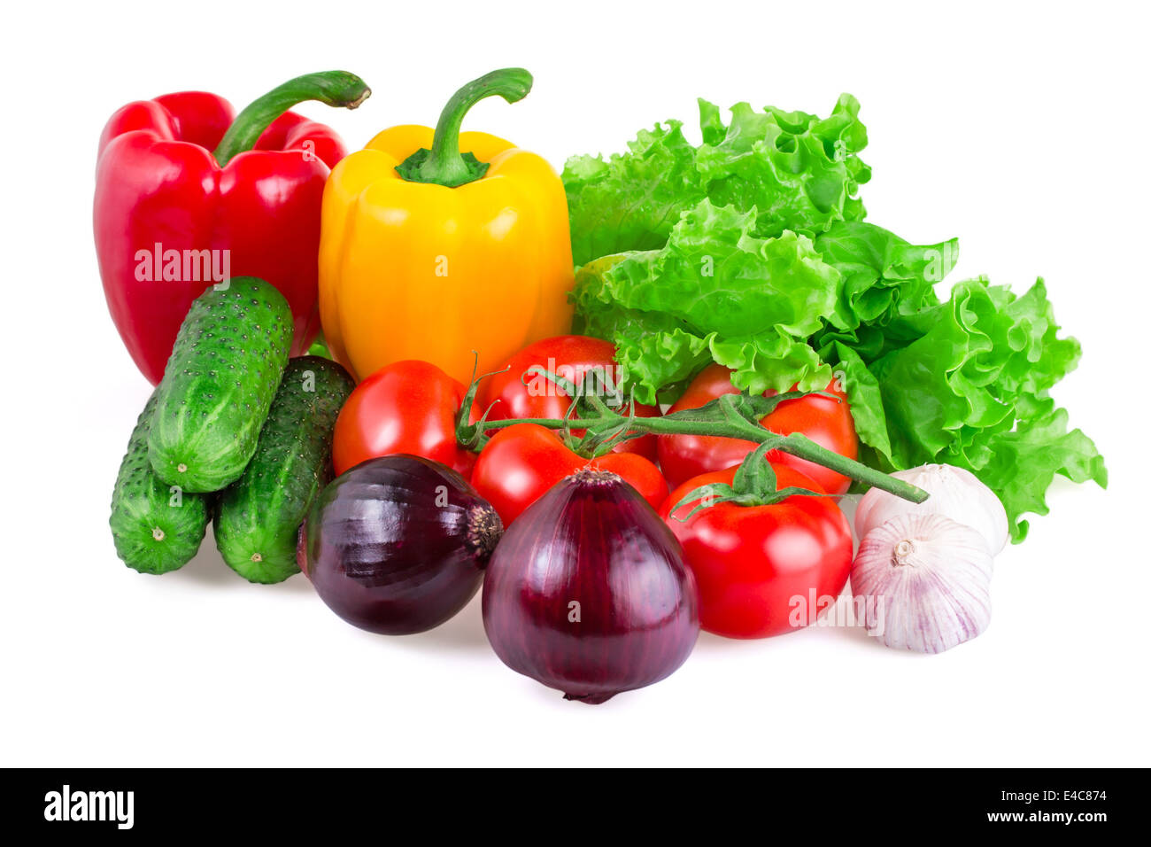 Vegetables isolated on white background Stock Photo Alamy