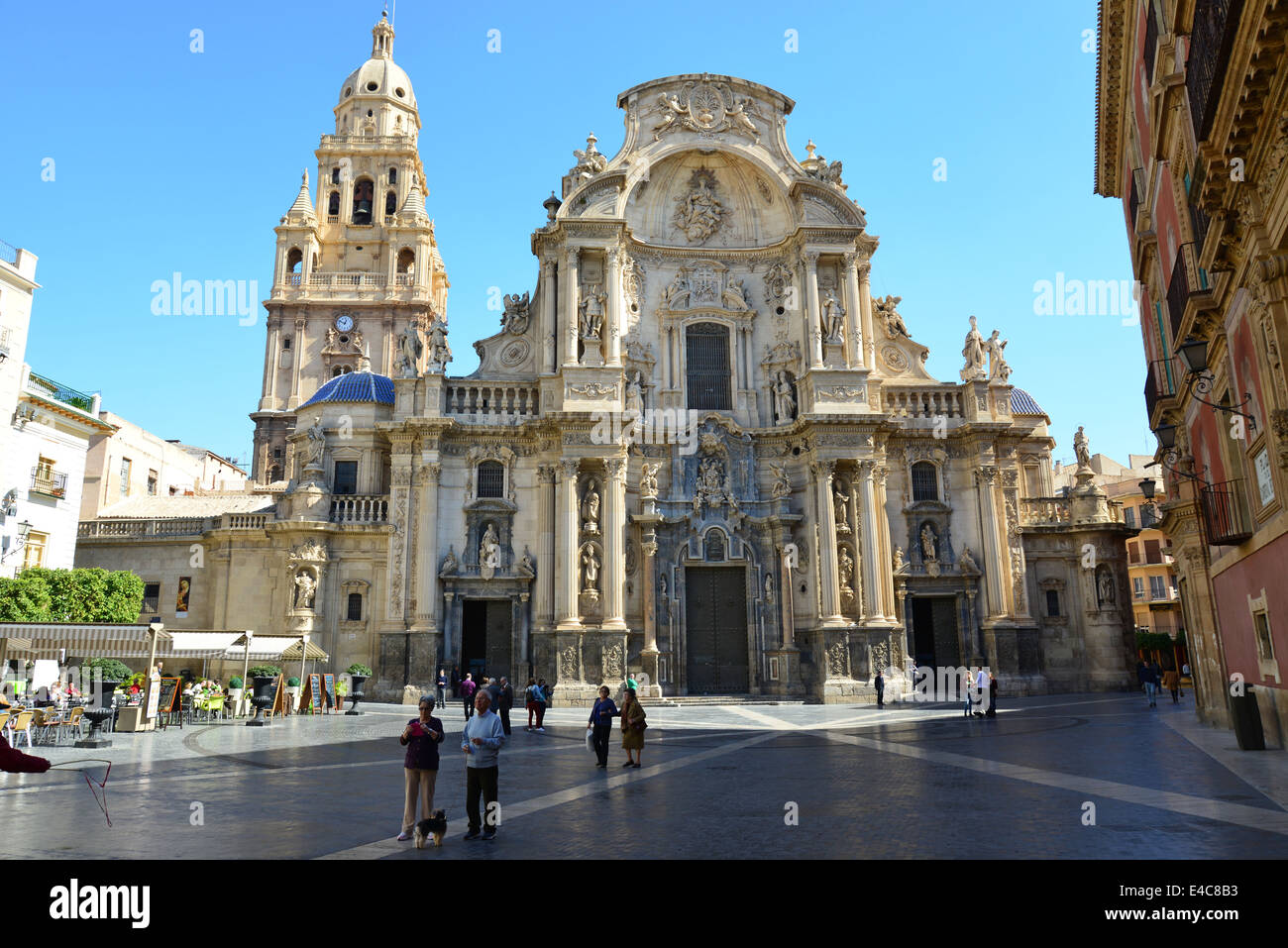 Cathedral of Murcia, Plaza Cardinal Belluga, Murcia, The Region of Murcia, Kingdom of Spain Stock Photo