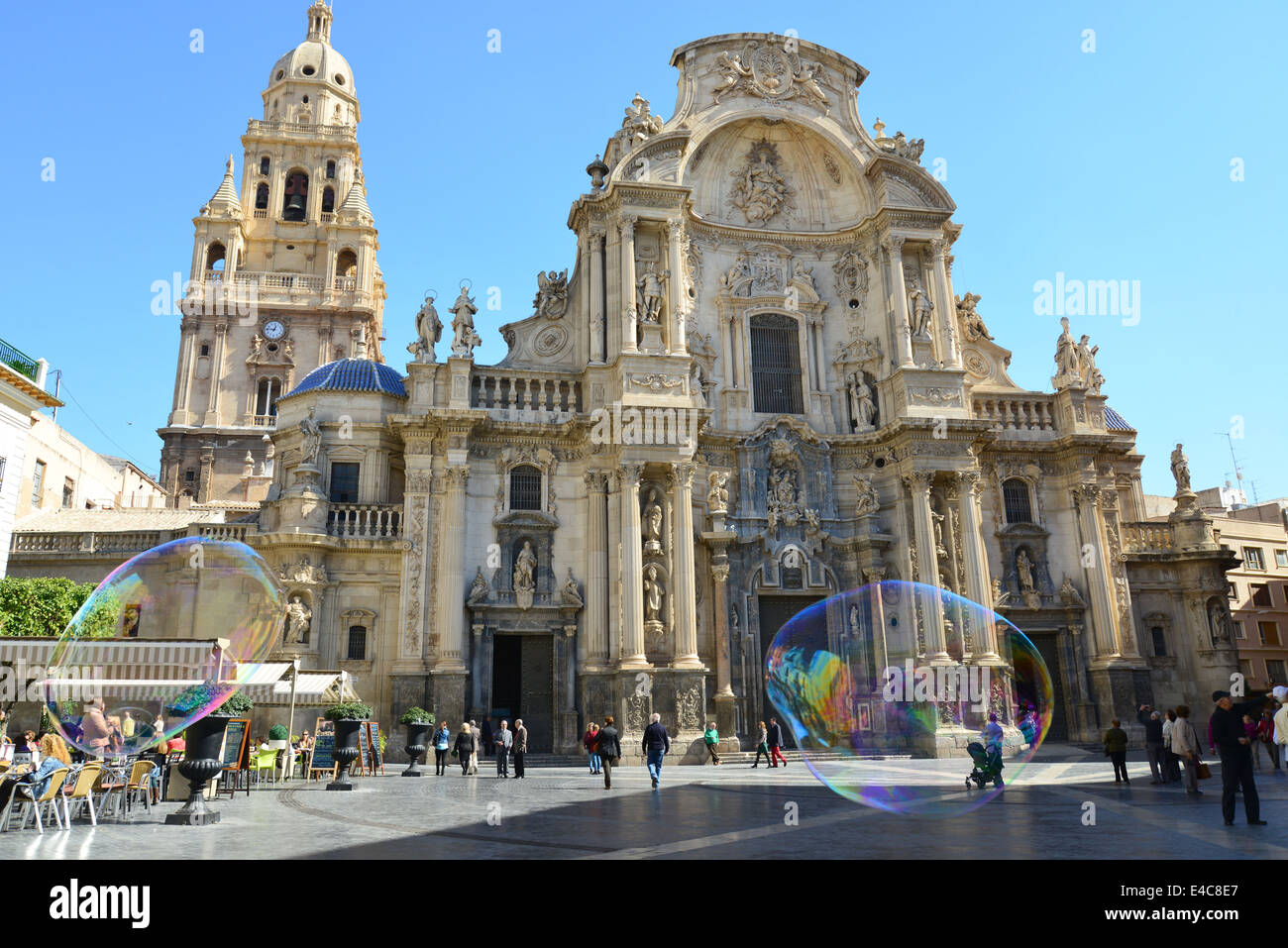 Cathedral of Murcia, Plaza Cardinal Belluga, Murcia, The Region of Murcia, Kingdom of Spain Stock Photo