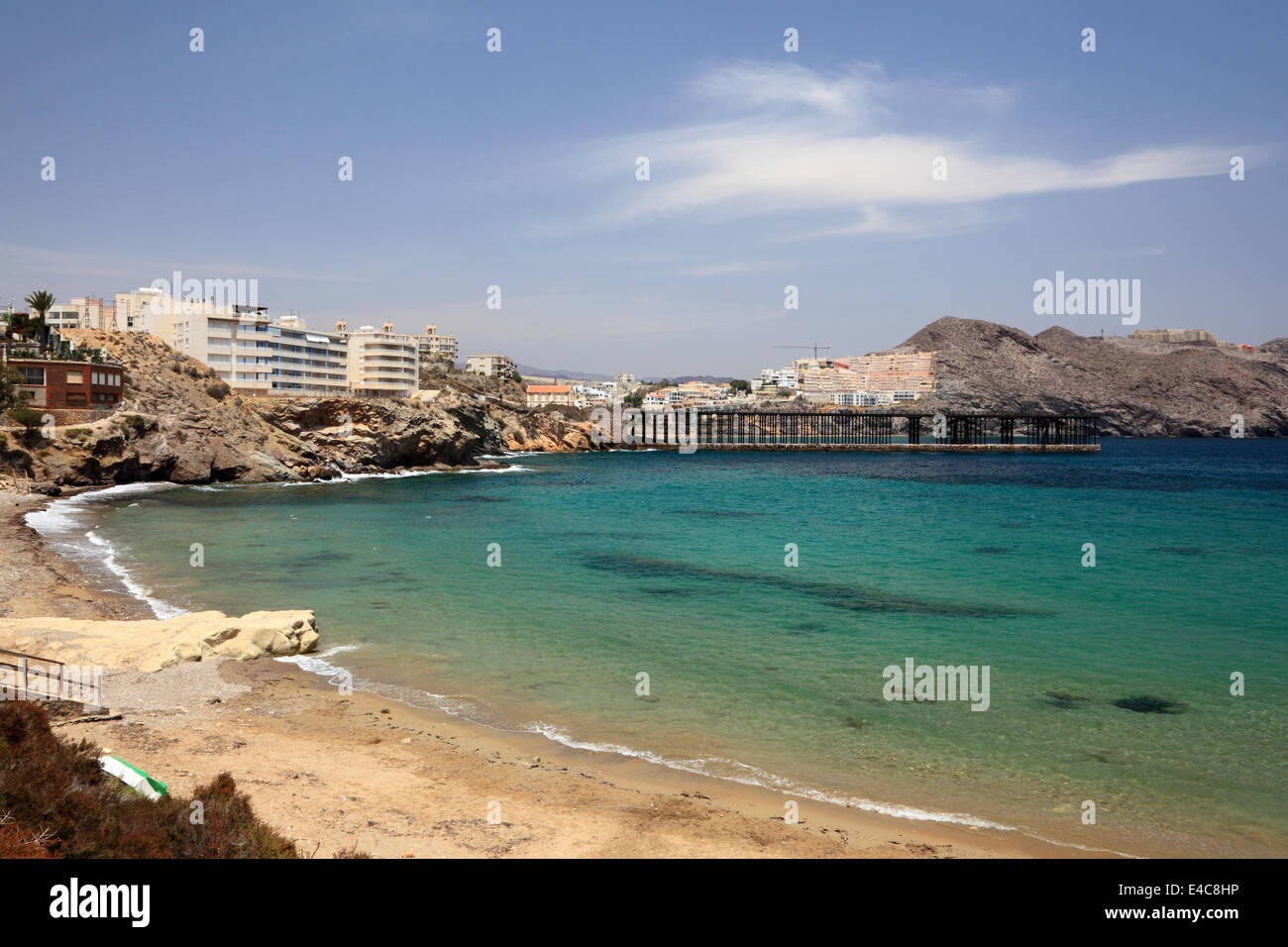 Beach in Mediterranean town Aguilas, province of Murcia, Spain Stock Photo
