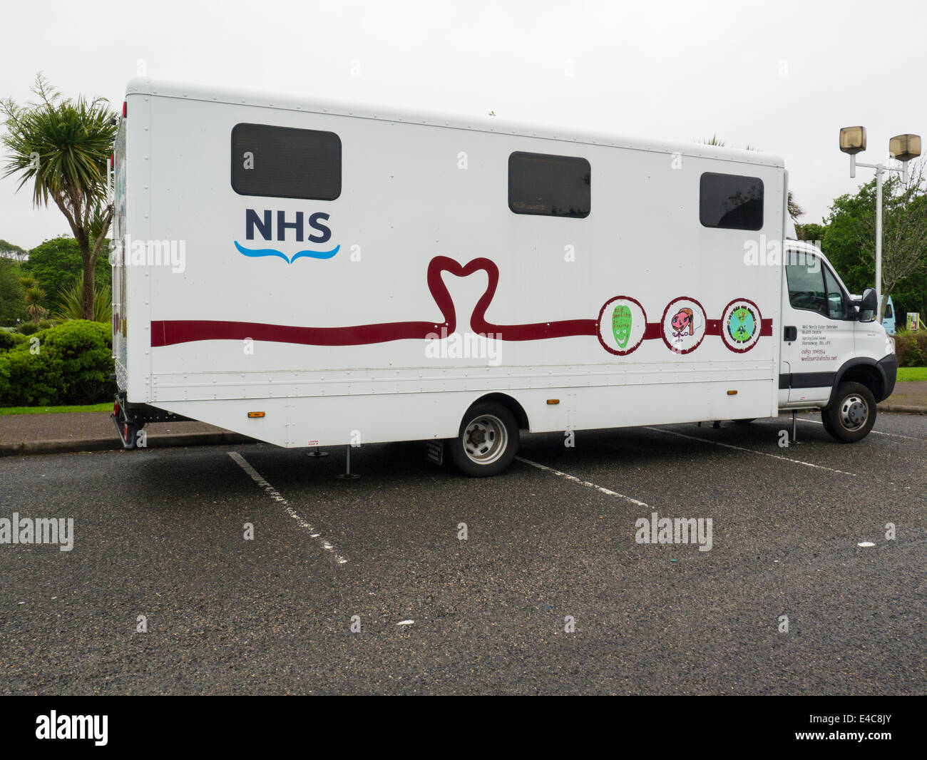 NHS Mobile Unit  taking healthcare screening and treatment services out into local communities Outer Hebrides Western Isles Stock Photo