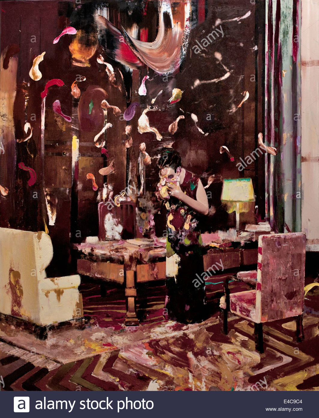 Pie Fight Interior 11, 2013 Adrian Ghenie 1977 Romania Romanian Stock