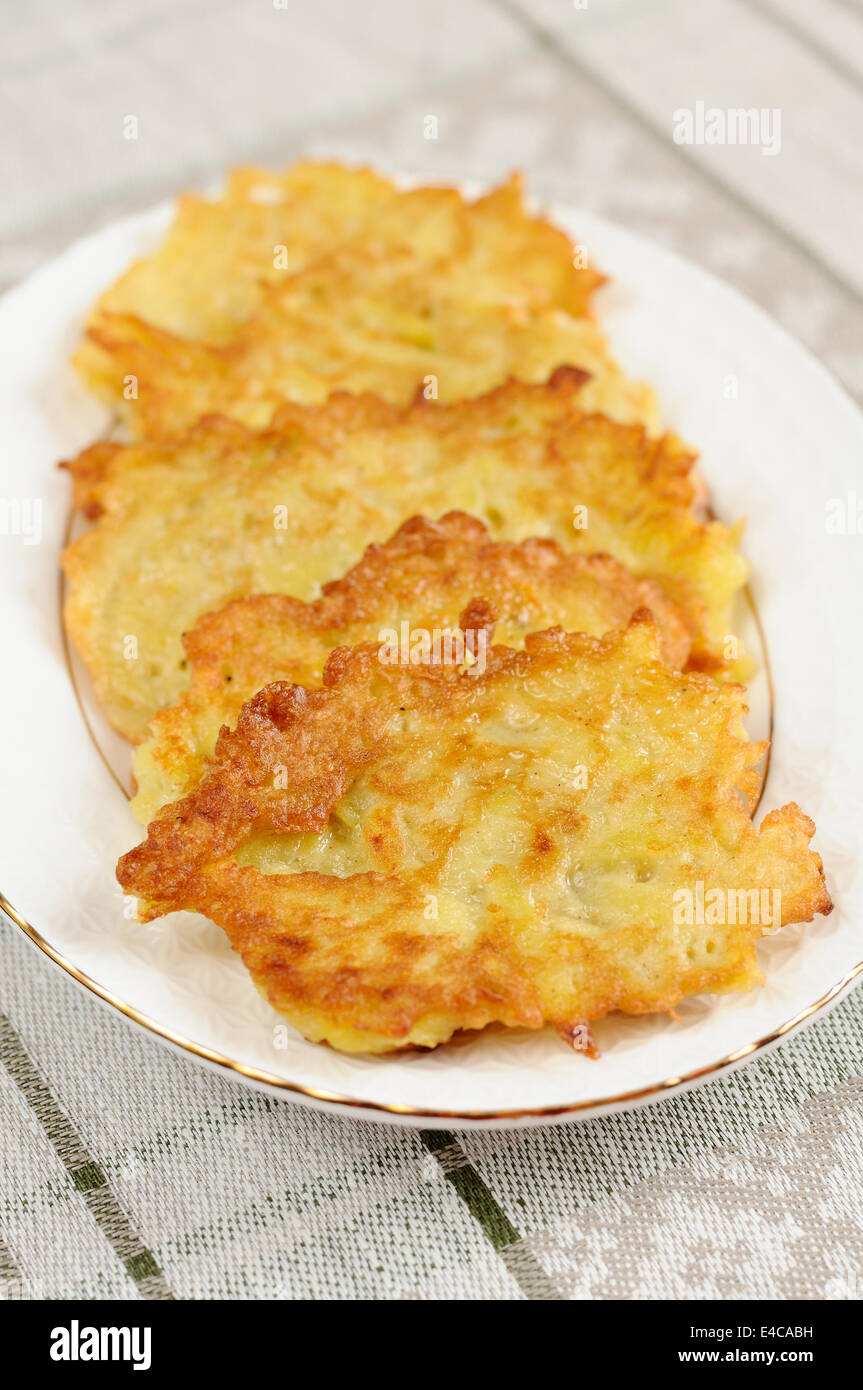 Ukrainian national dish potato pancakes Stock Photo Alamy