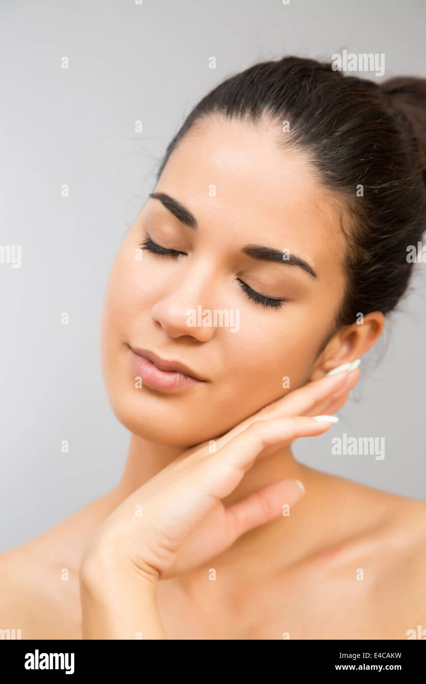 Portrait of the pretty young woman Stock Photo - Alamy