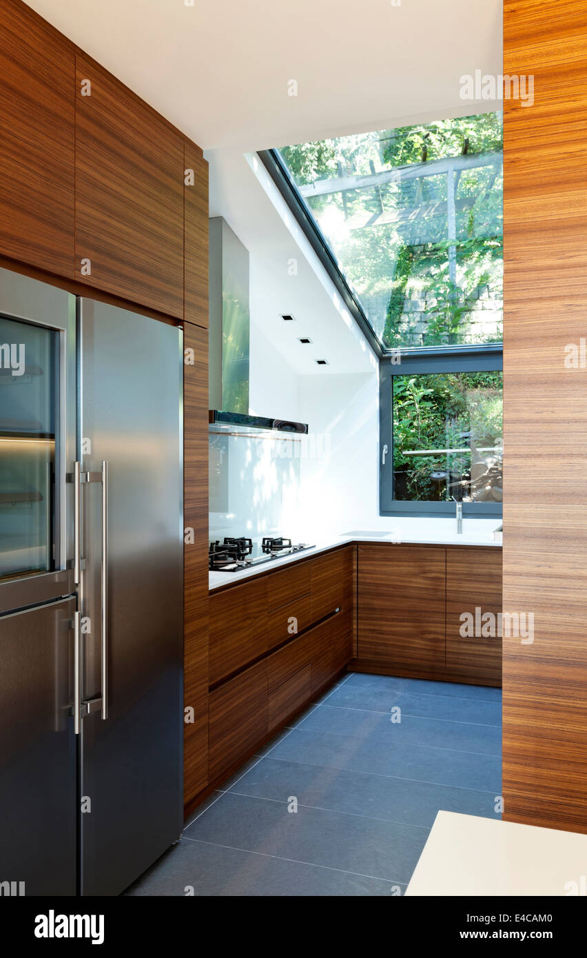 Modern empty apartment, kitchen view Stock Photo - Alamy