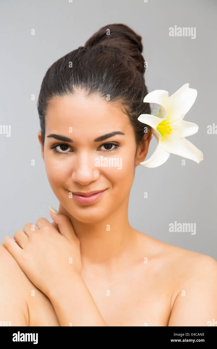 Portrait of the pretty young woman Stock Photo - Alamy