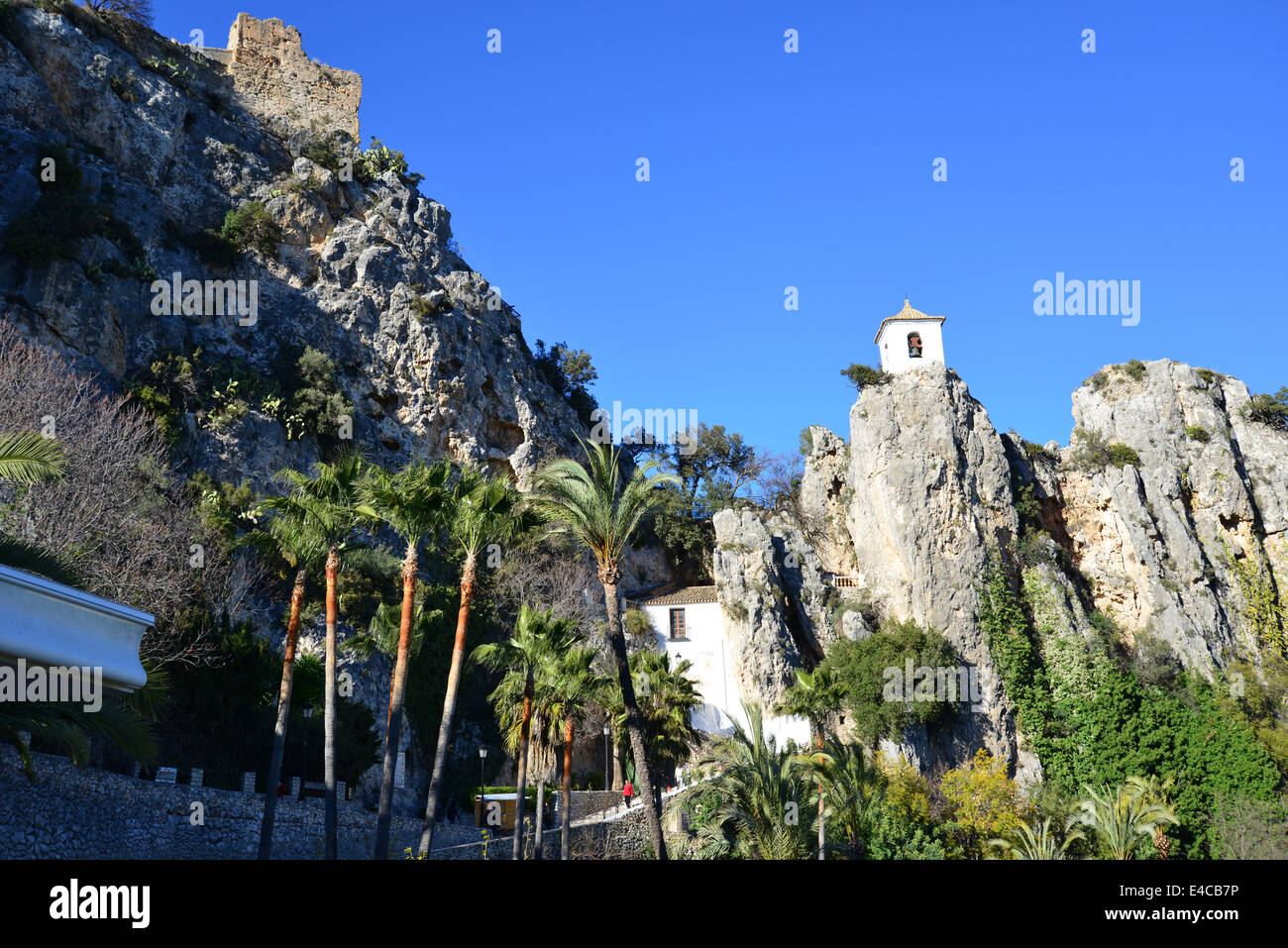 Mountain of Guadalest, El Castell de Guadalest, Marina Baixa, Alicante Province, Kingdom of Spain Stock Photo