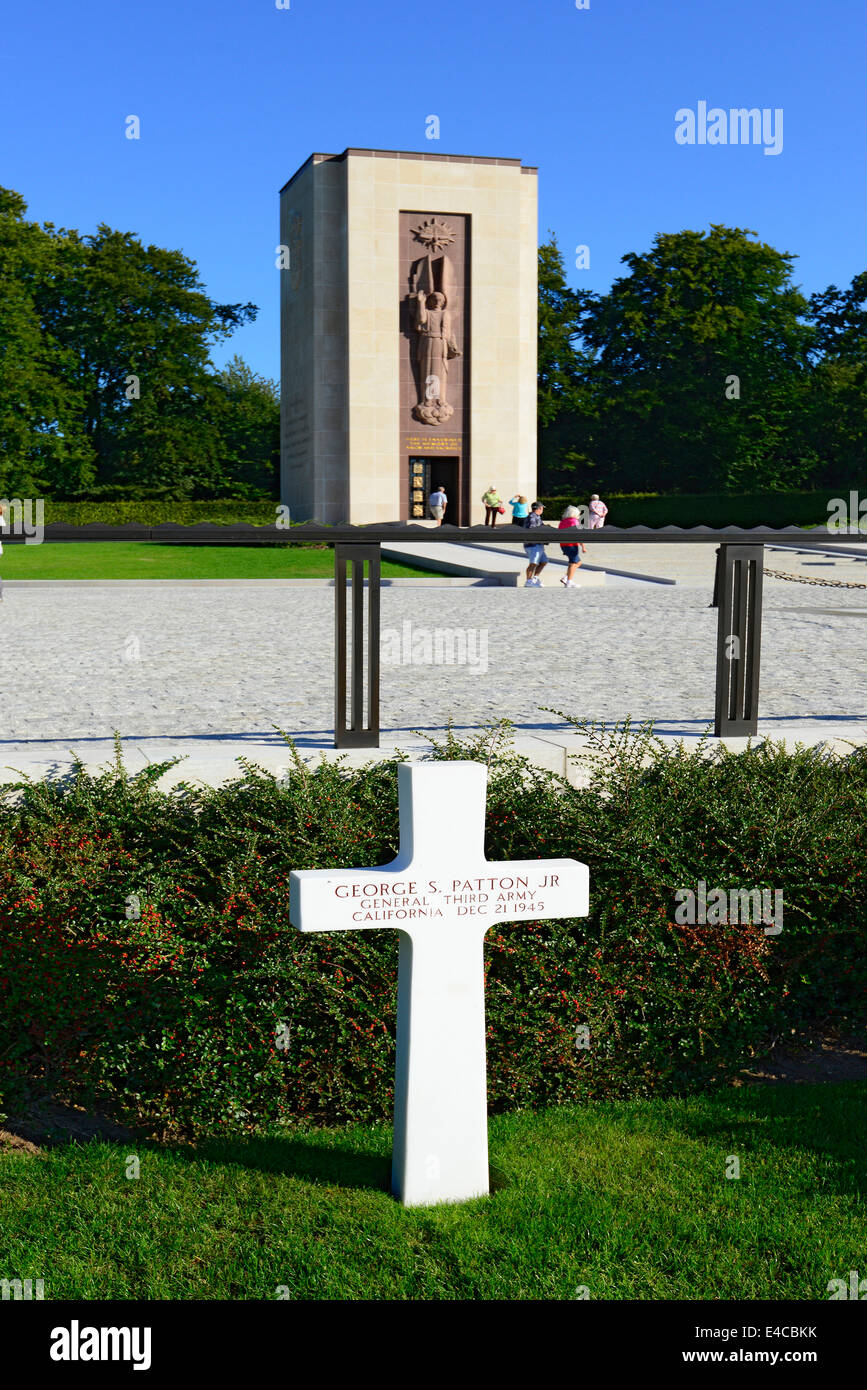George Patton Grave Luxembourg American Cemetery and Memorial Europe Stock Photo