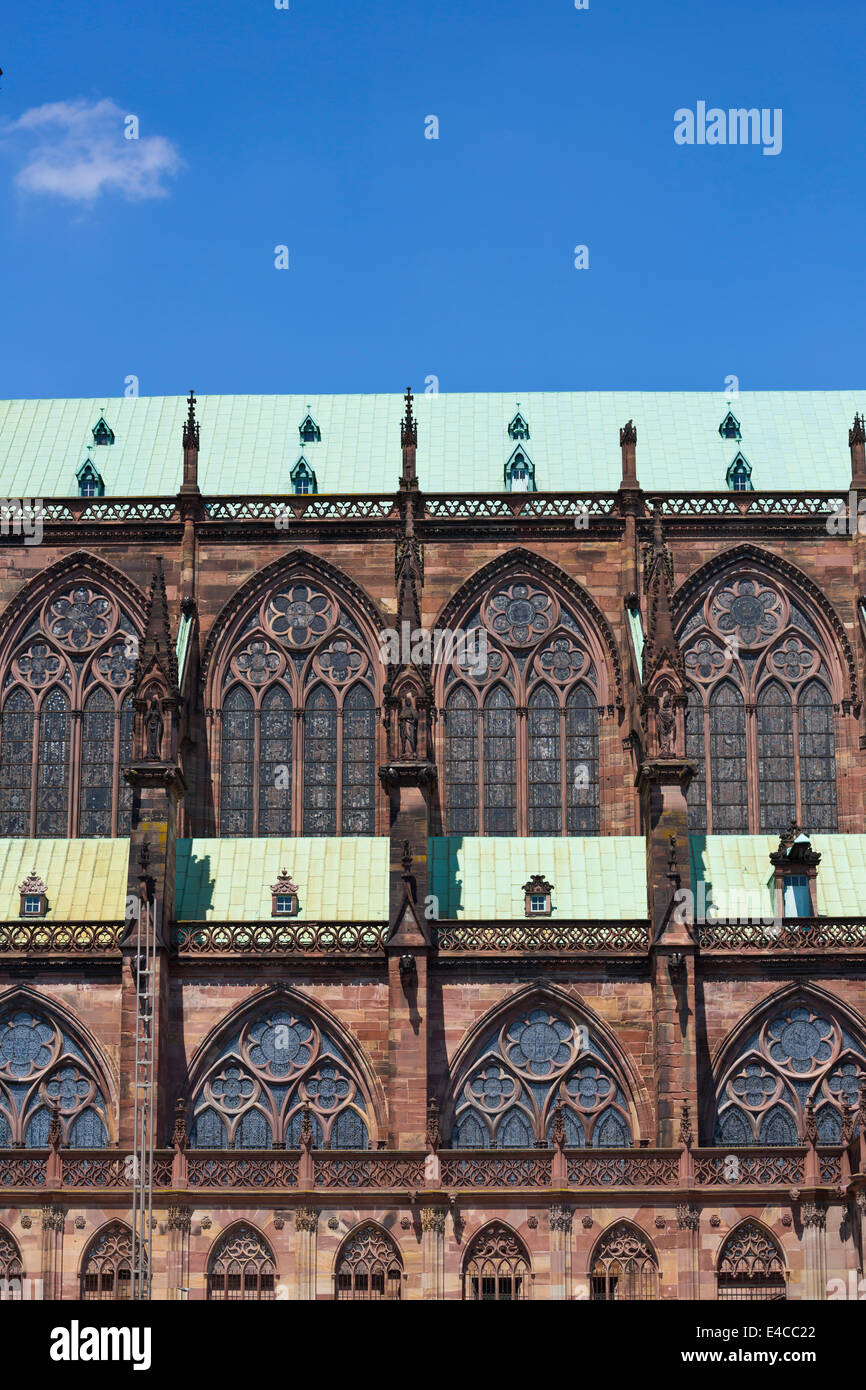 Partial View of the Cathedral in Strasbourg, France Stock Photo