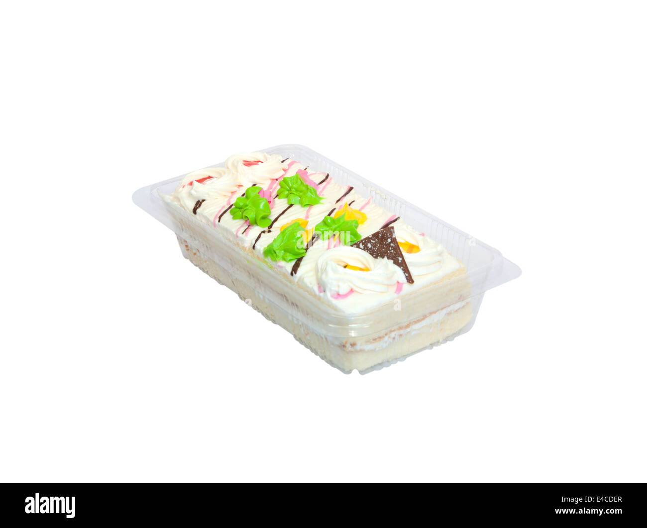 Cake boxes, clear plastic isolated on white background Stock Photo Alamy
