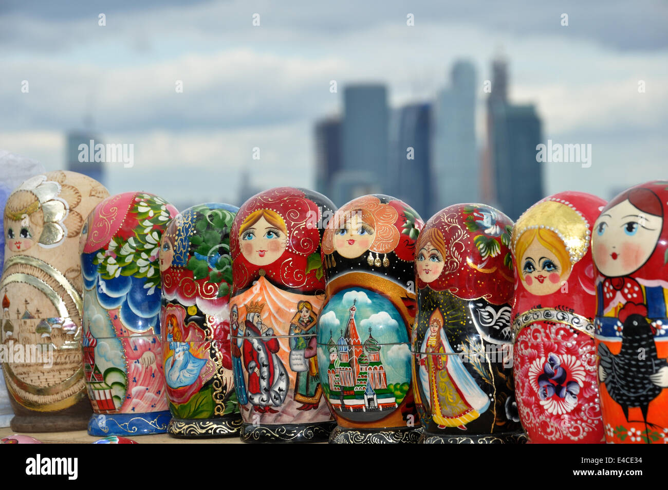 Russian national souvenir - a Matryoshka Stock Photo