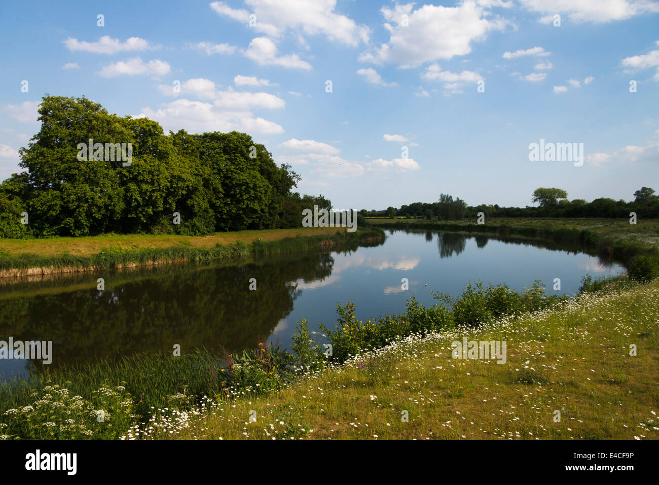 Jubilee river flood relief at Taplow, Buckinghamshire, UK Stock Photo